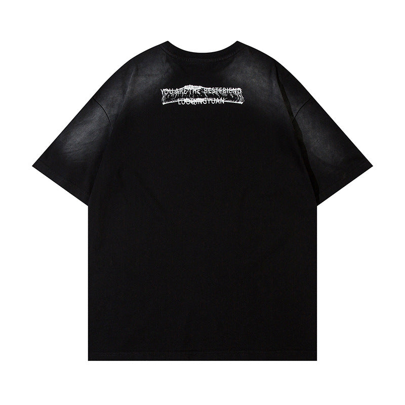 Static Script Oversized Tee