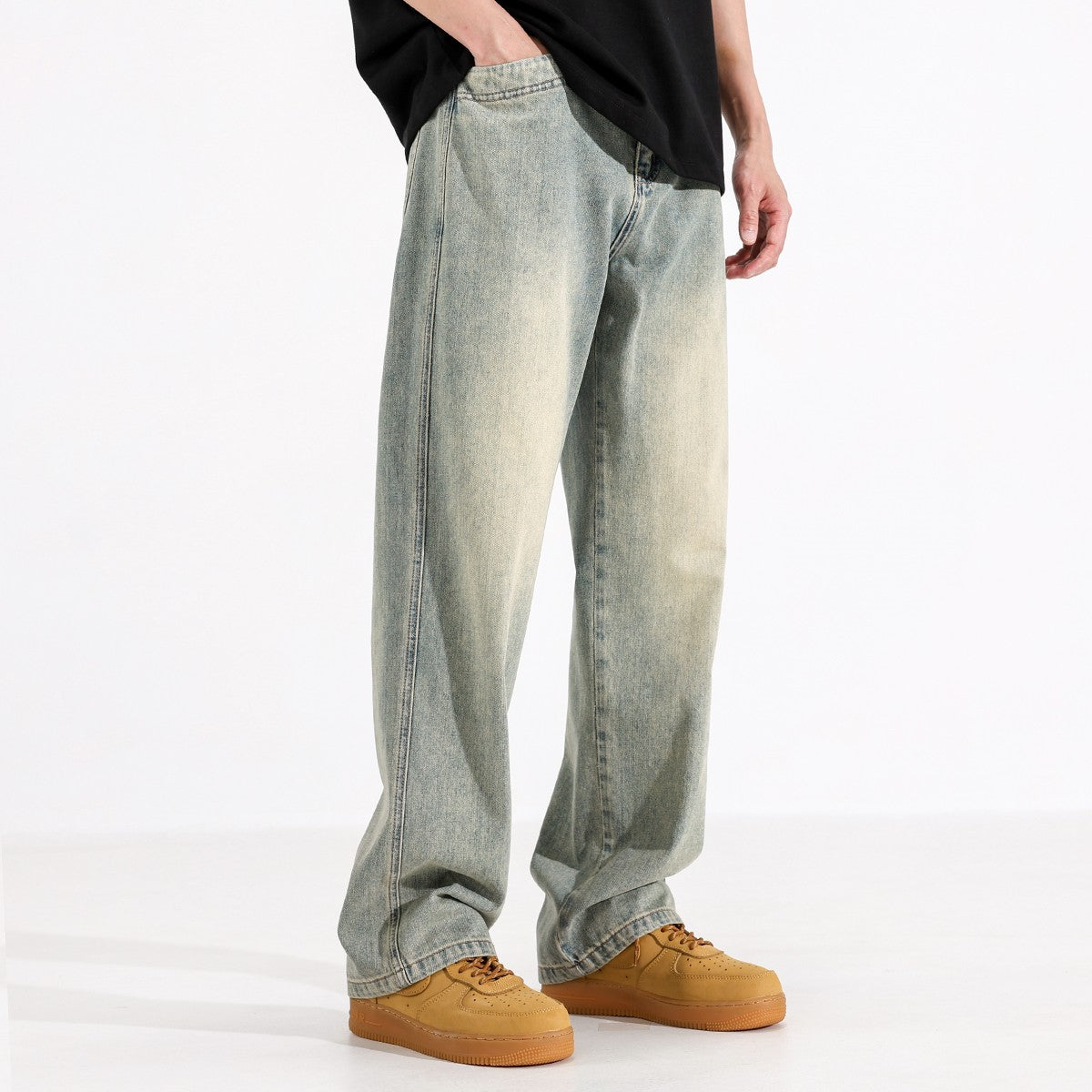 Sage Fade Relaxed Jeans