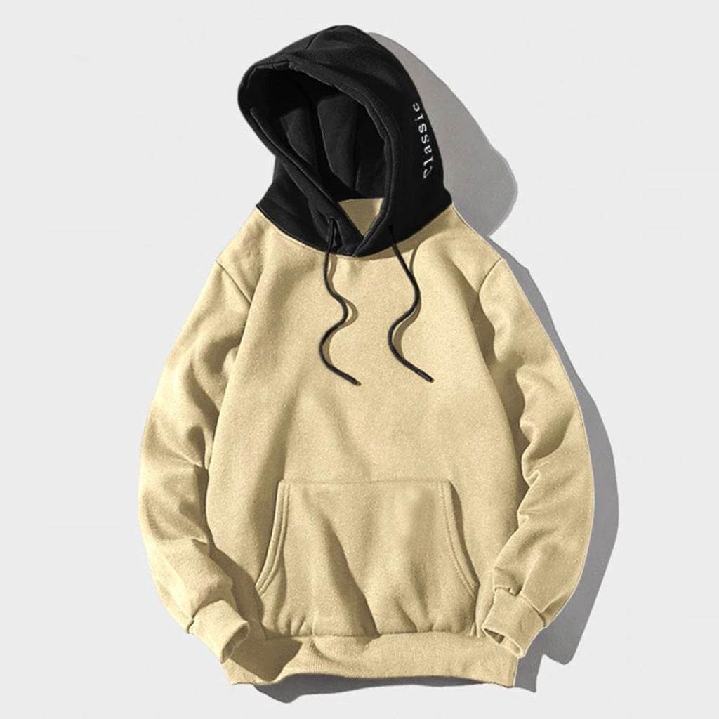 Contrast Panel Relaxed Hoodie
