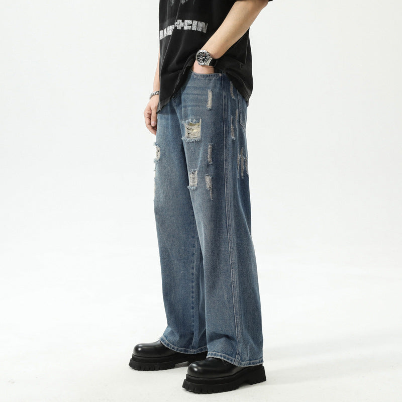Reclaimed Distressed Loose Jeans