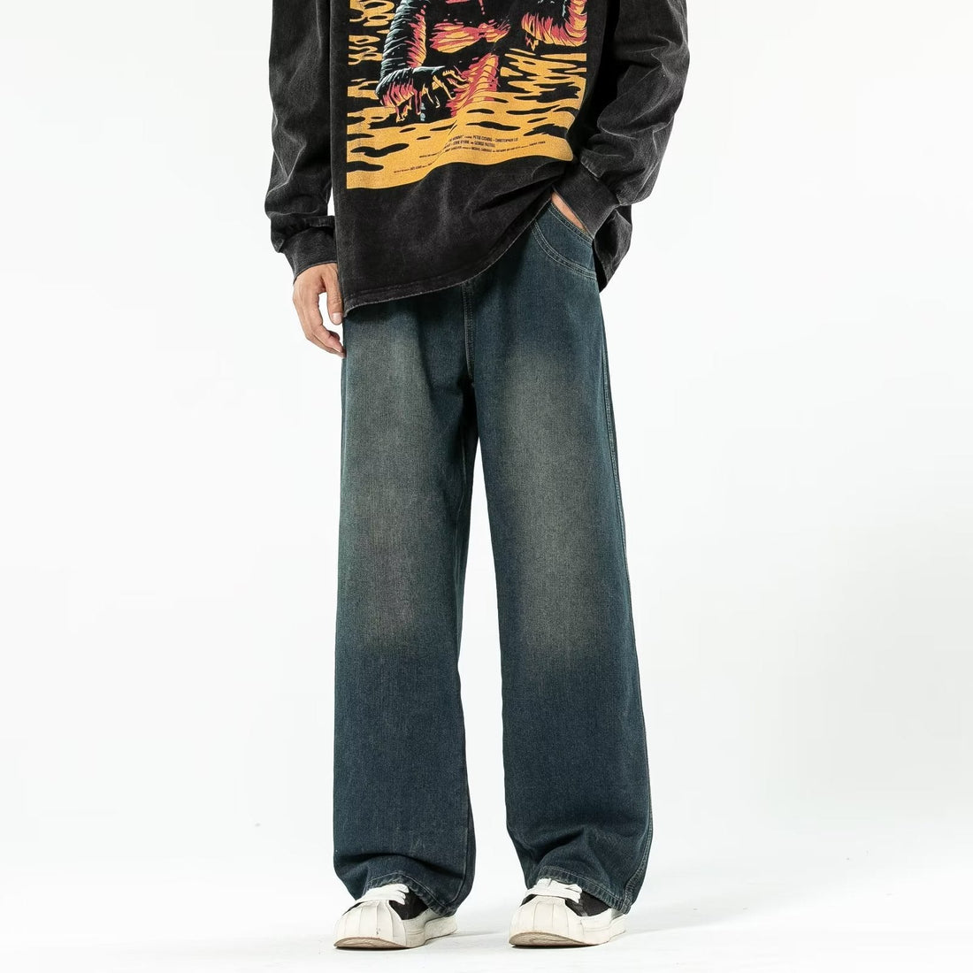 Archive Blue Baggy Jeans