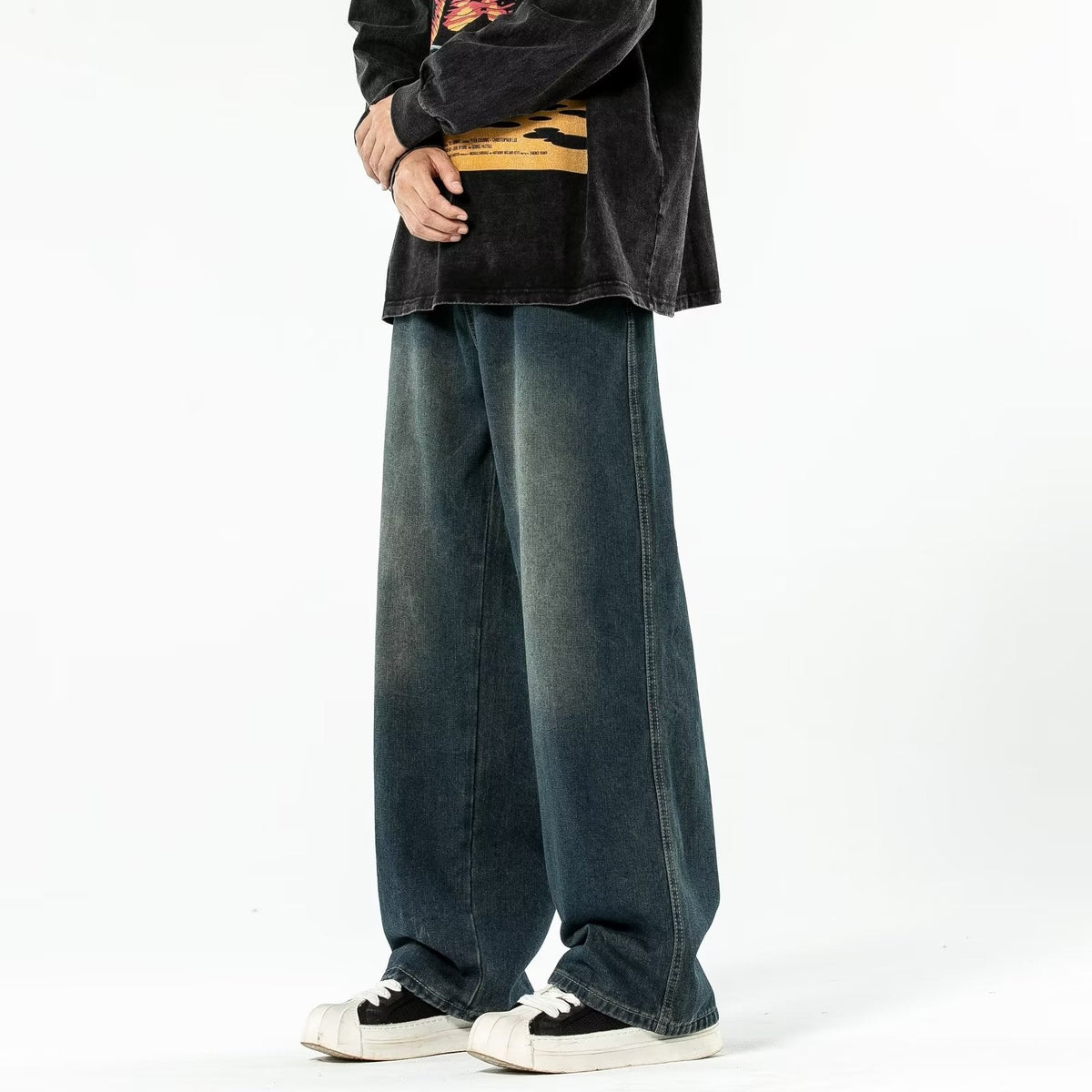 Archive Blue Baggy Jeans