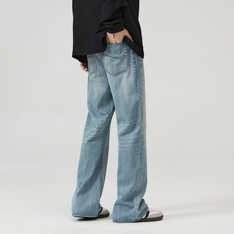 Pale Wash Relaxed Jeans