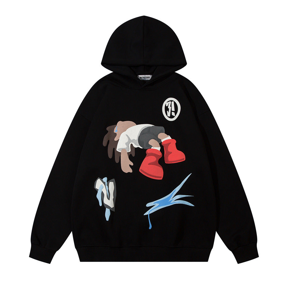 Abstract Motion Oversized Hoodie