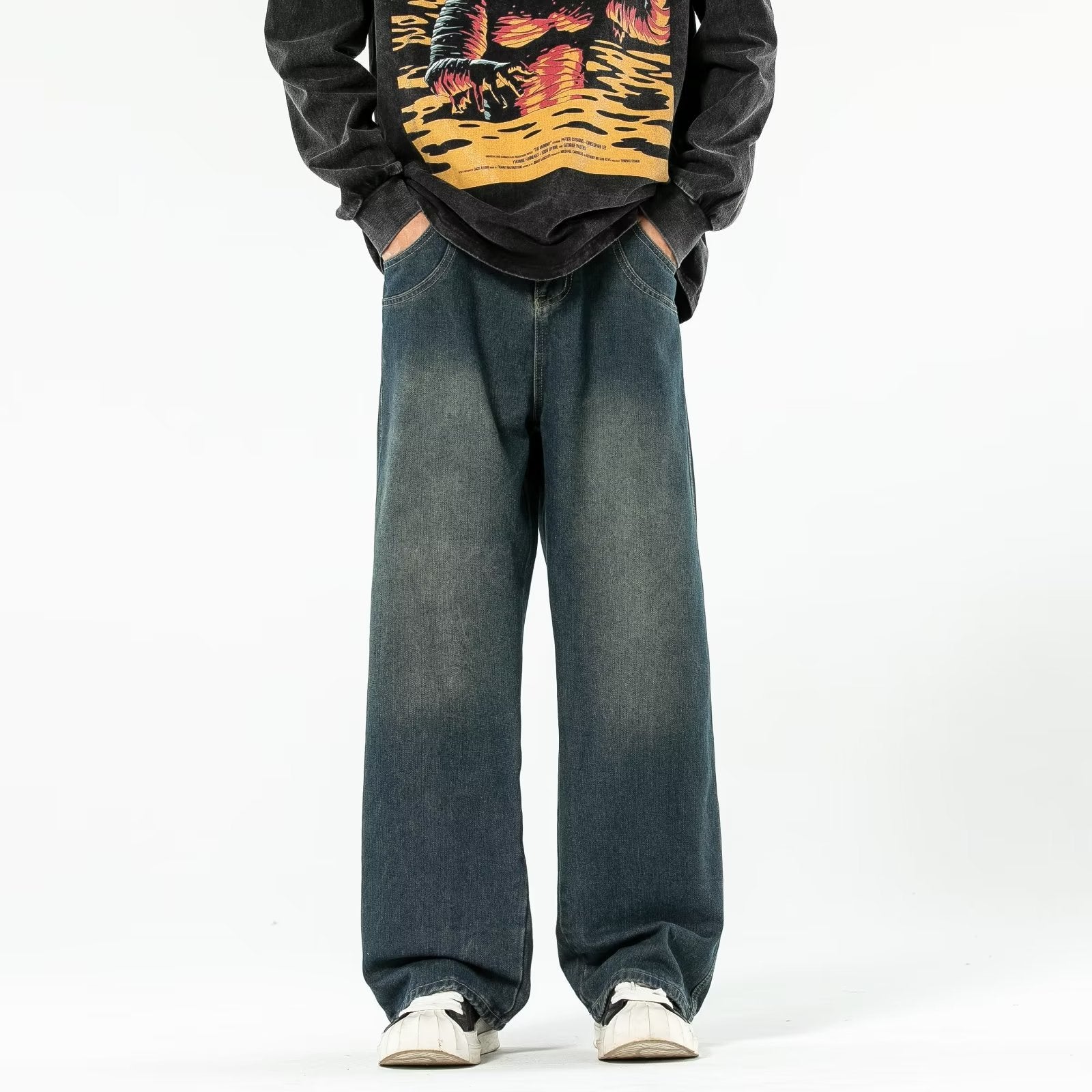 Archive Blue Baggy Jeans