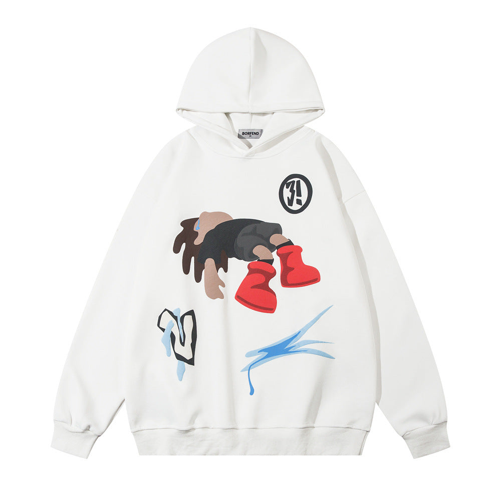 Abstract Motion Oversized Hoodie