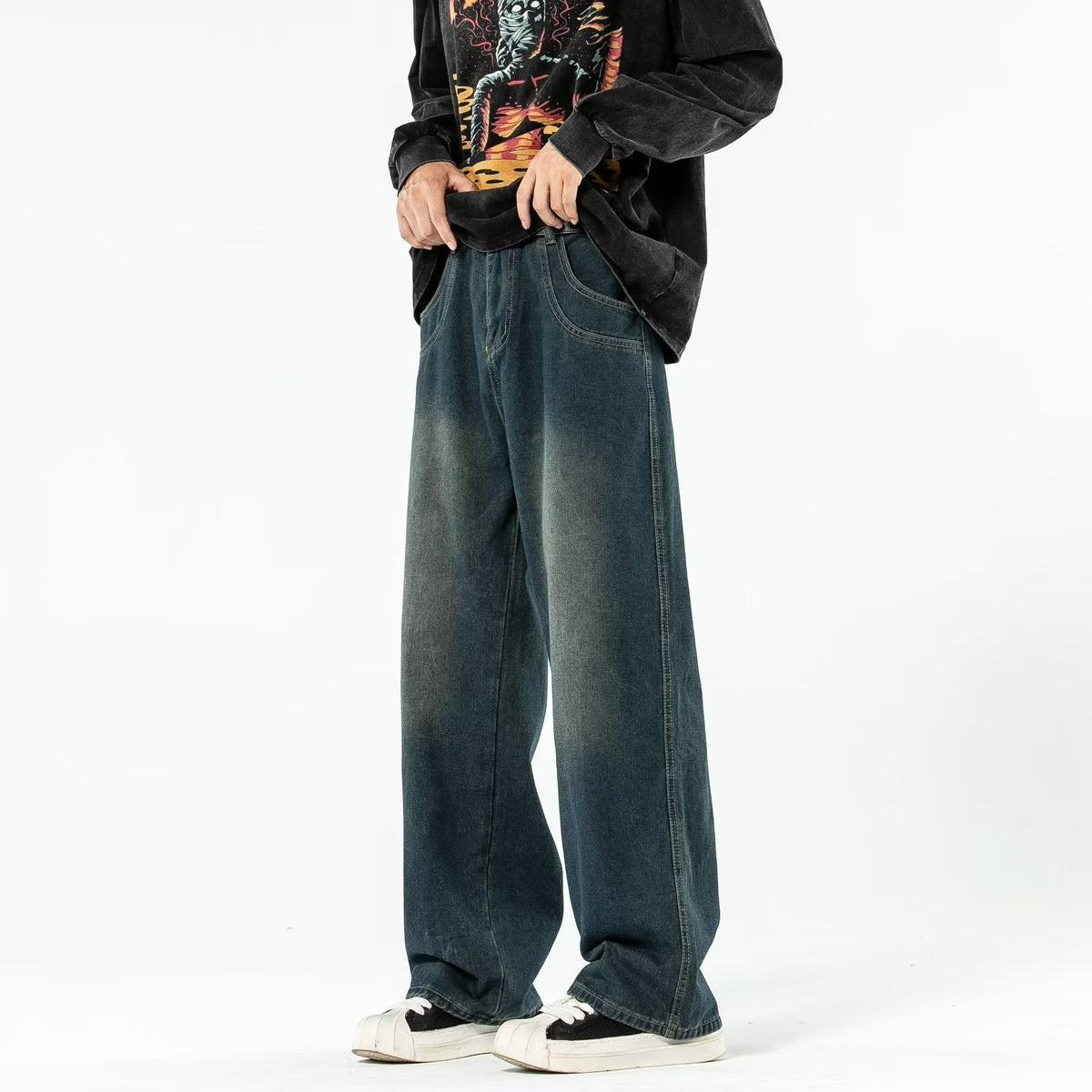 Archive Blue Baggy Jeans