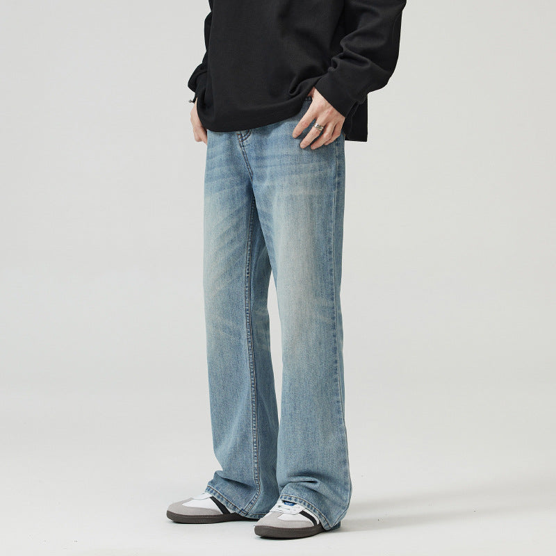 Pale Wash Relaxed Jeans