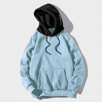 Contrast Panel Relaxed Hoodie
