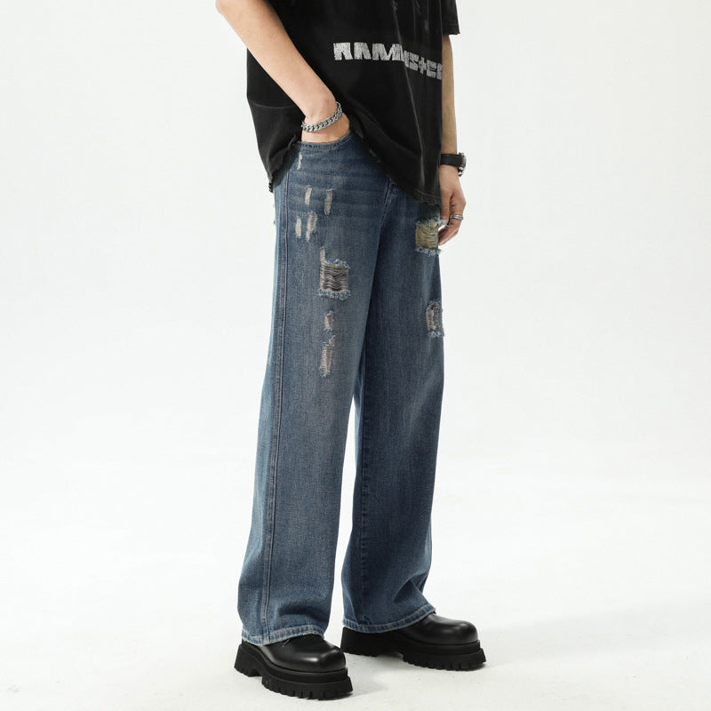 Reclaimed Distressed Loose Jeans