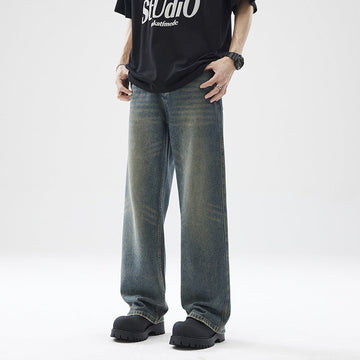 Heritage Wash Straight-Leg Jeans